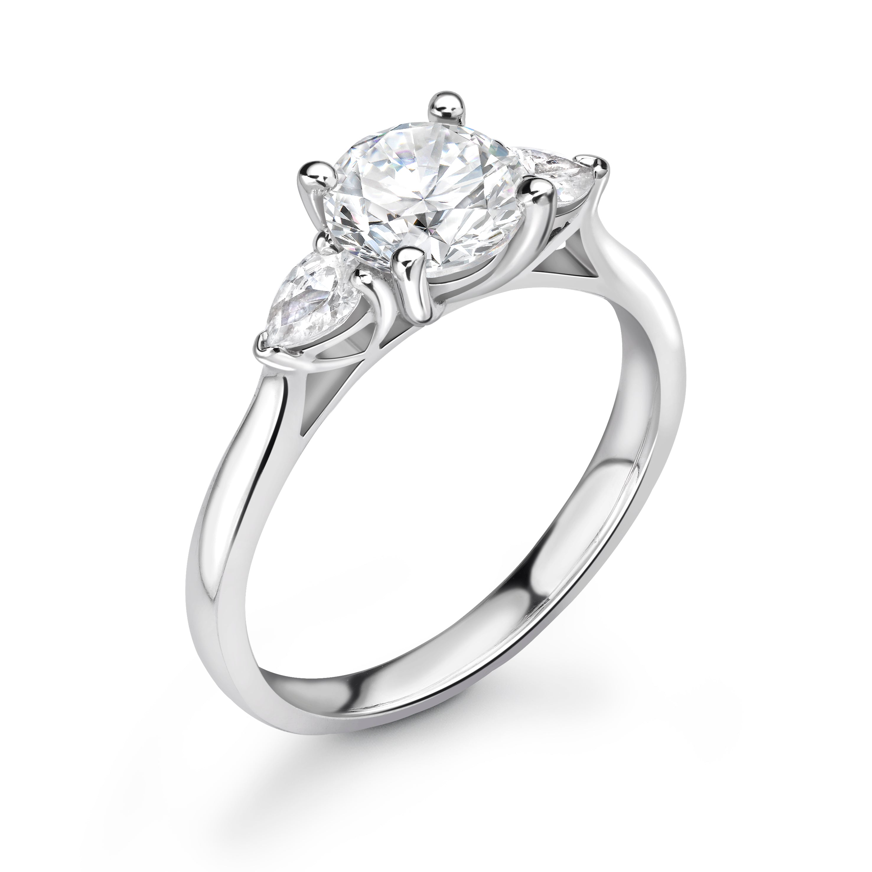 Scarlett - Round Brilliant Trilogy Ring