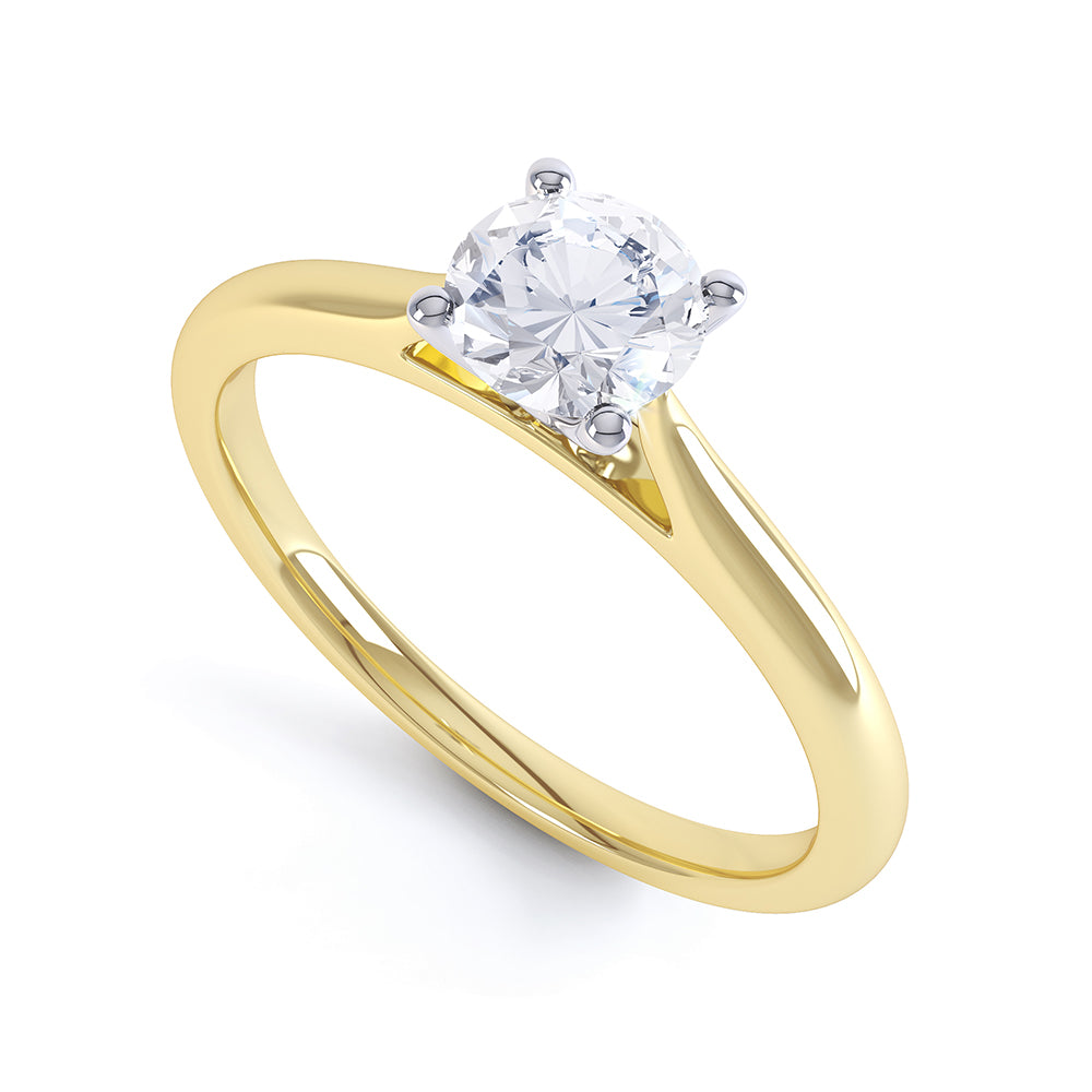 4 Claw Round Cut Diamond Solitaire - JQD1002