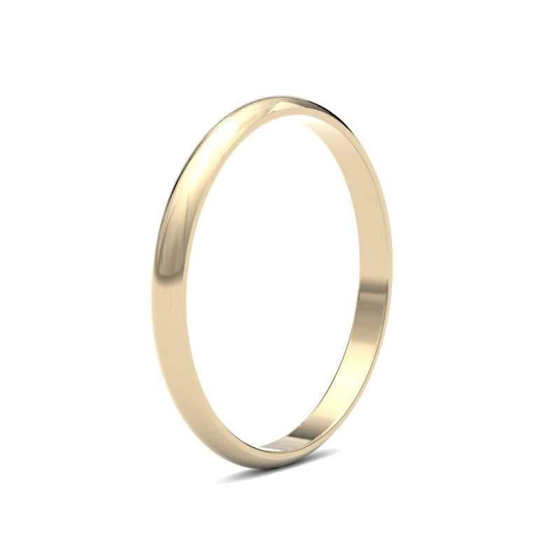 Ladies D-Shape Classic Wedding Ring