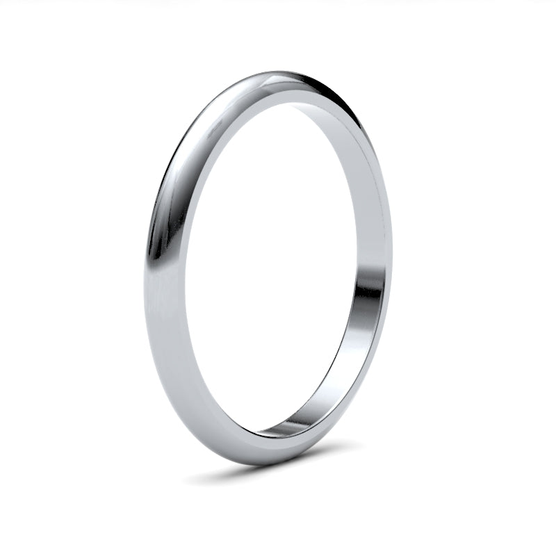 Ladies D-Shape Classic Wedding Ring