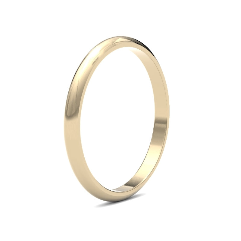 Ladies D-Shape Classic Wedding Ring