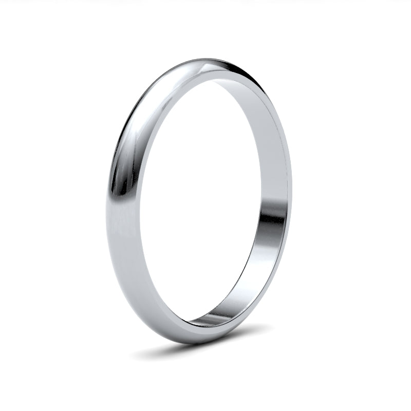 Ladies D-Shape Classic Wedding Ring