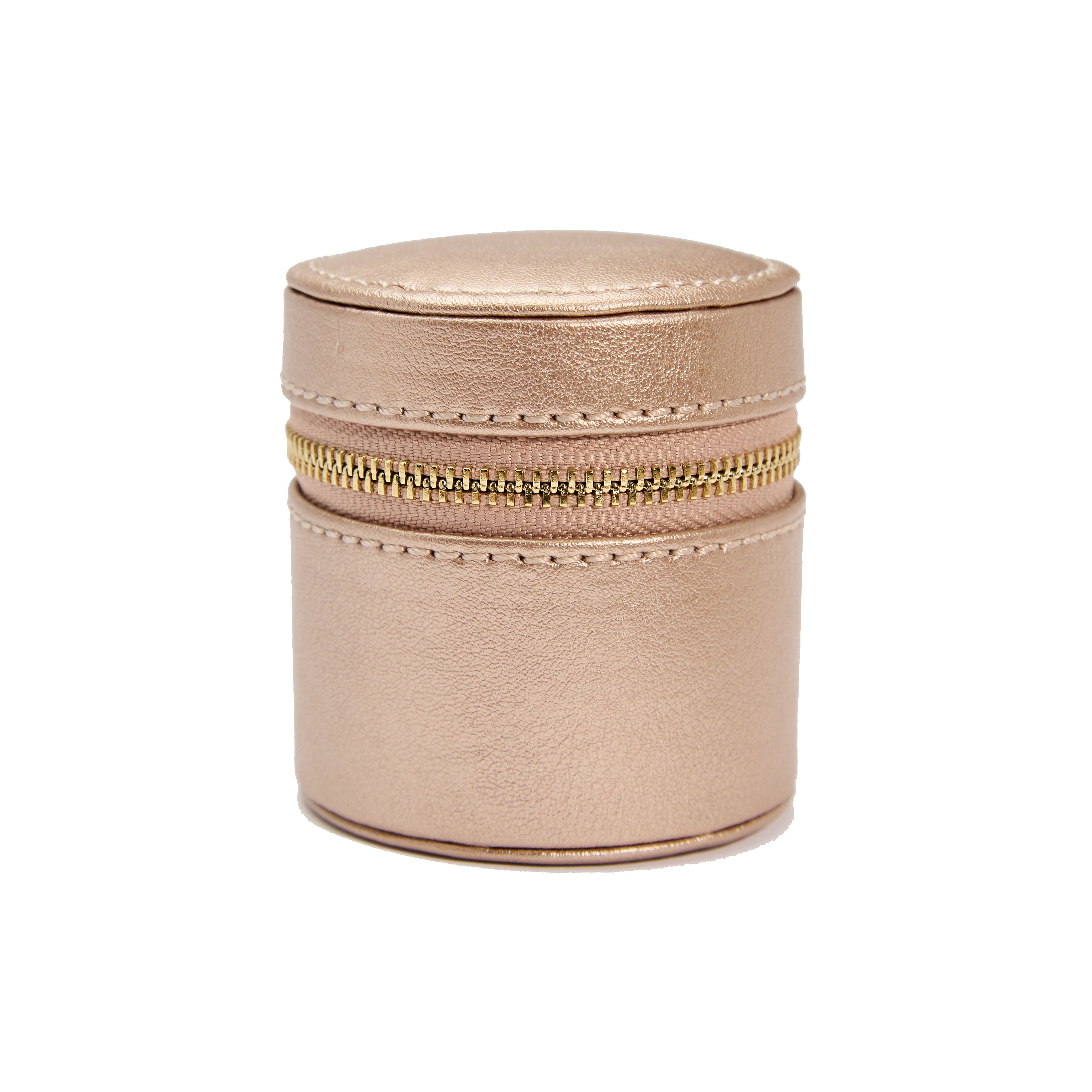 Rose Gold WOLF Palermo Double Watch Roll with Jewellery Pouch