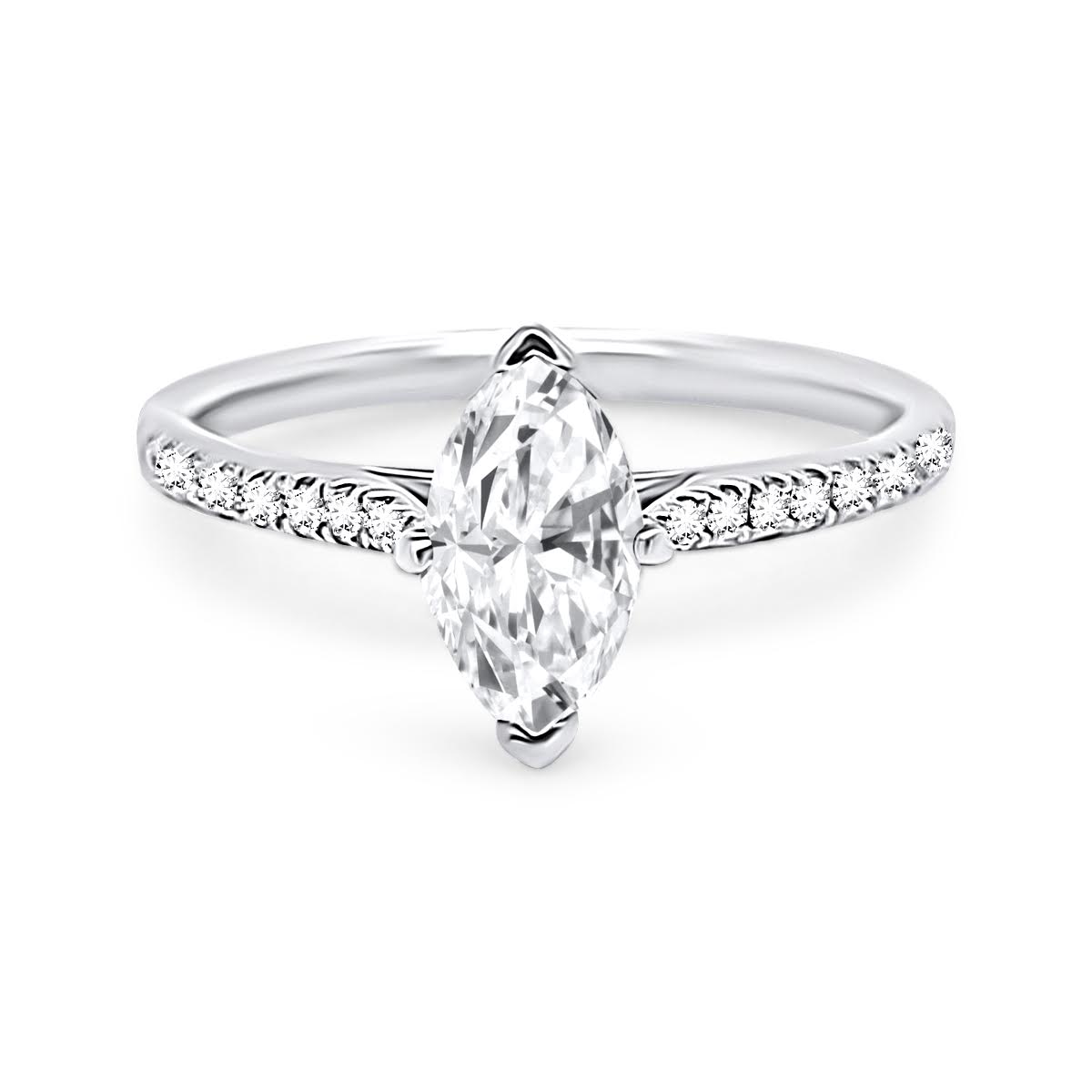 Platinum Marquise Diamond Engagement Ring