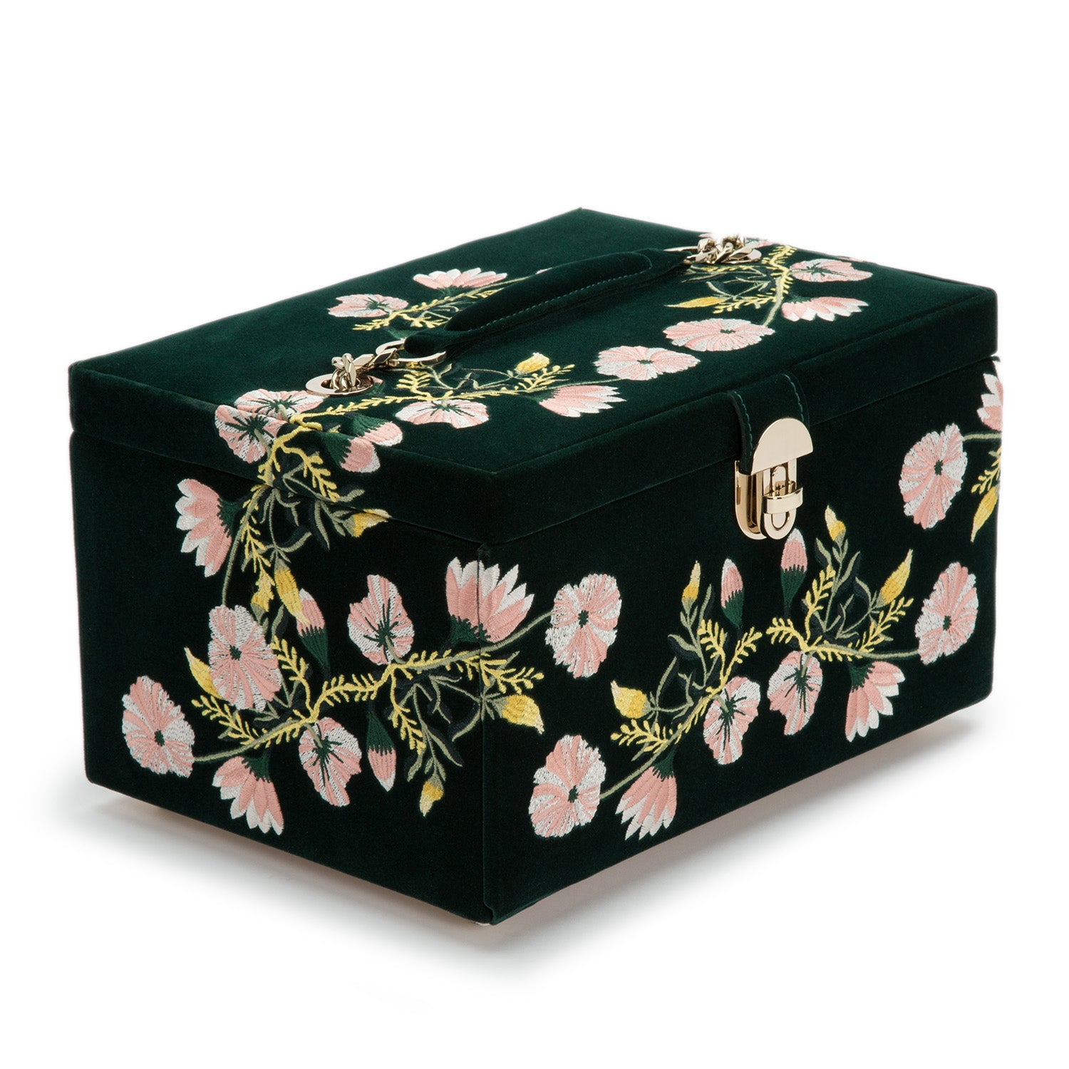 Forest Green WOLF Zoe Medium Jewellery Box