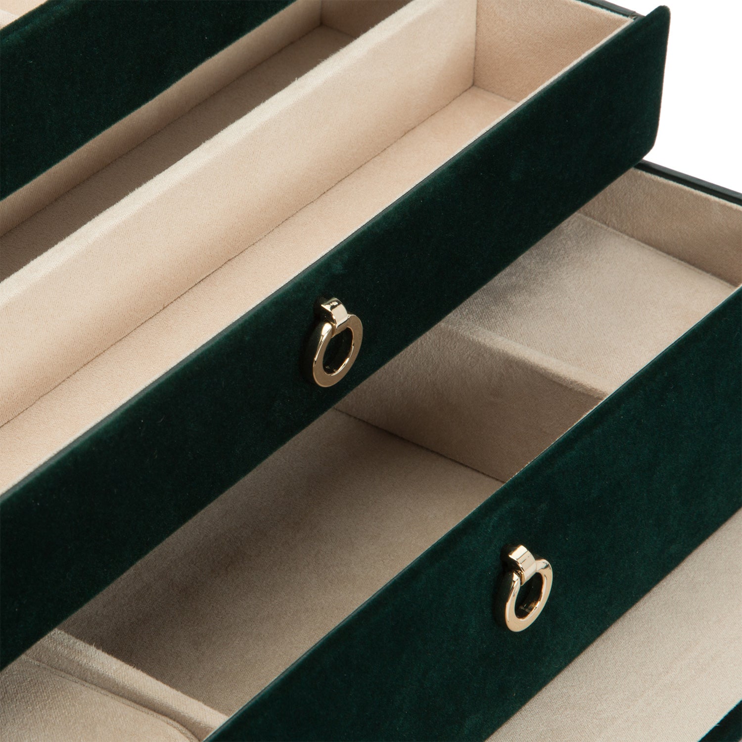 Forest Green WOLF Zoe Medium Jewellery Box