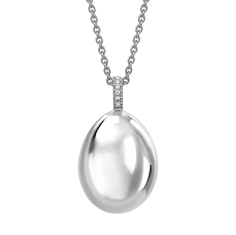 Fabergé Essence White Gold Egg Pendant