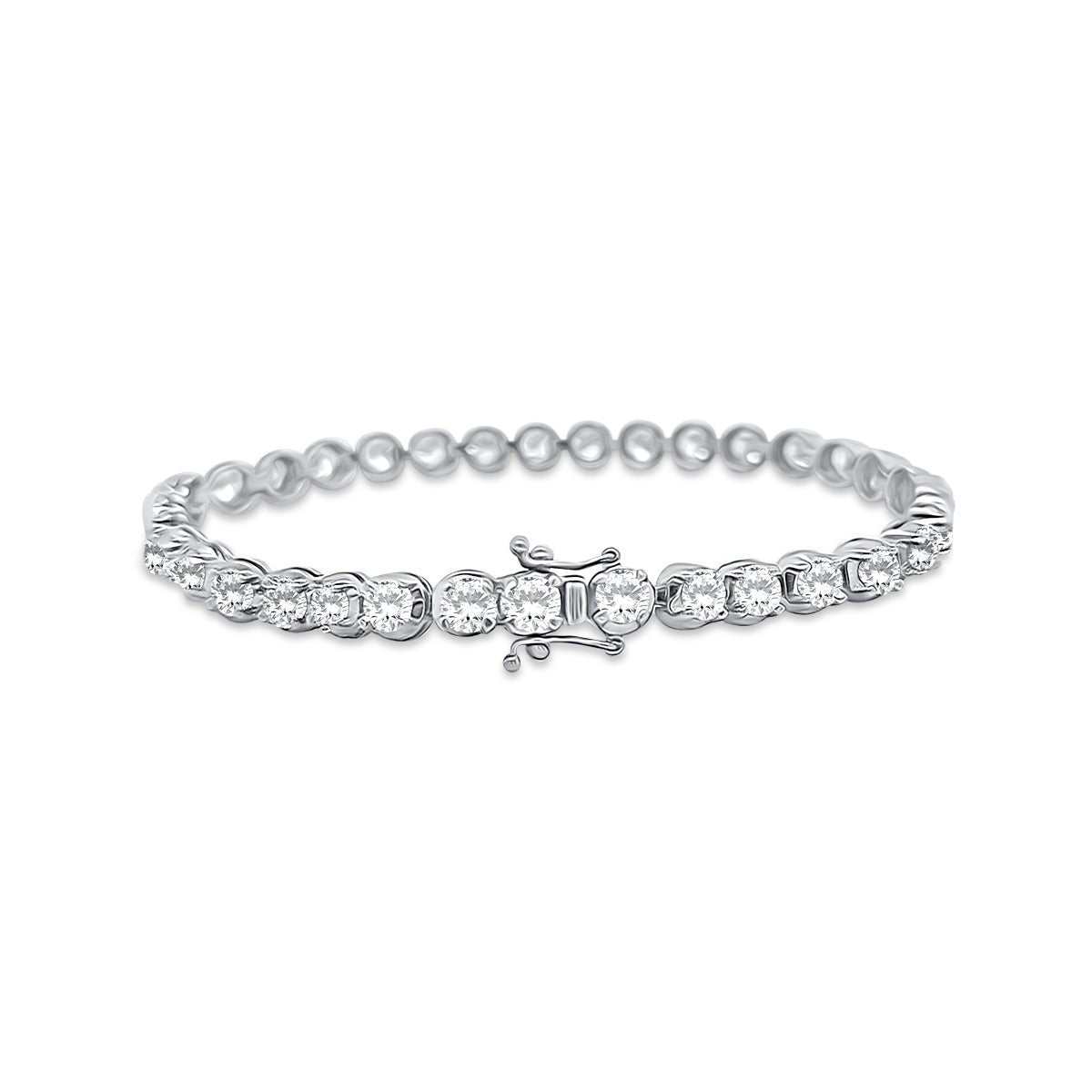 18K White Gold 8.00ct Diamond Tennis Bracelet