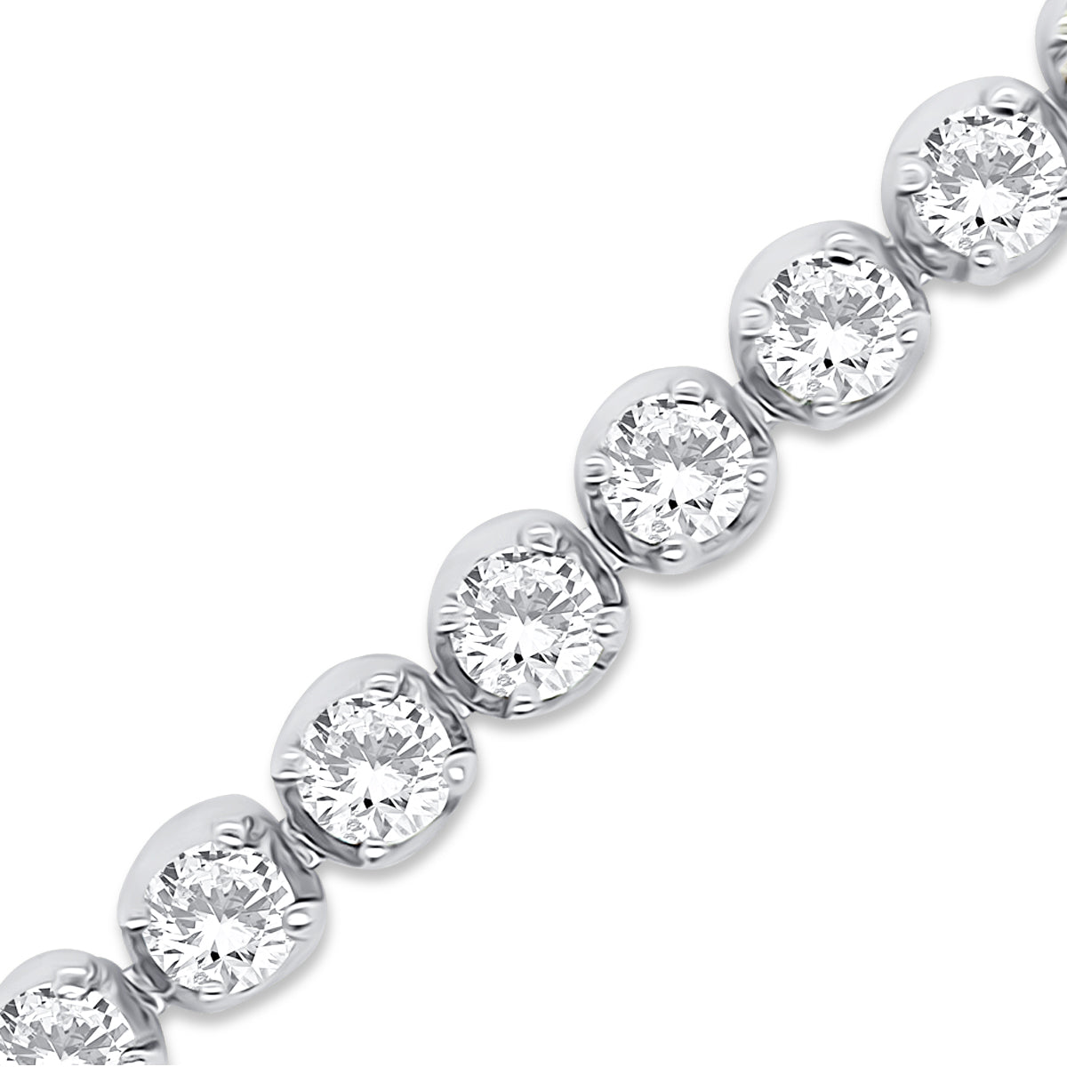 18K White Gold 8.00ct Diamond Tennis Bracelet