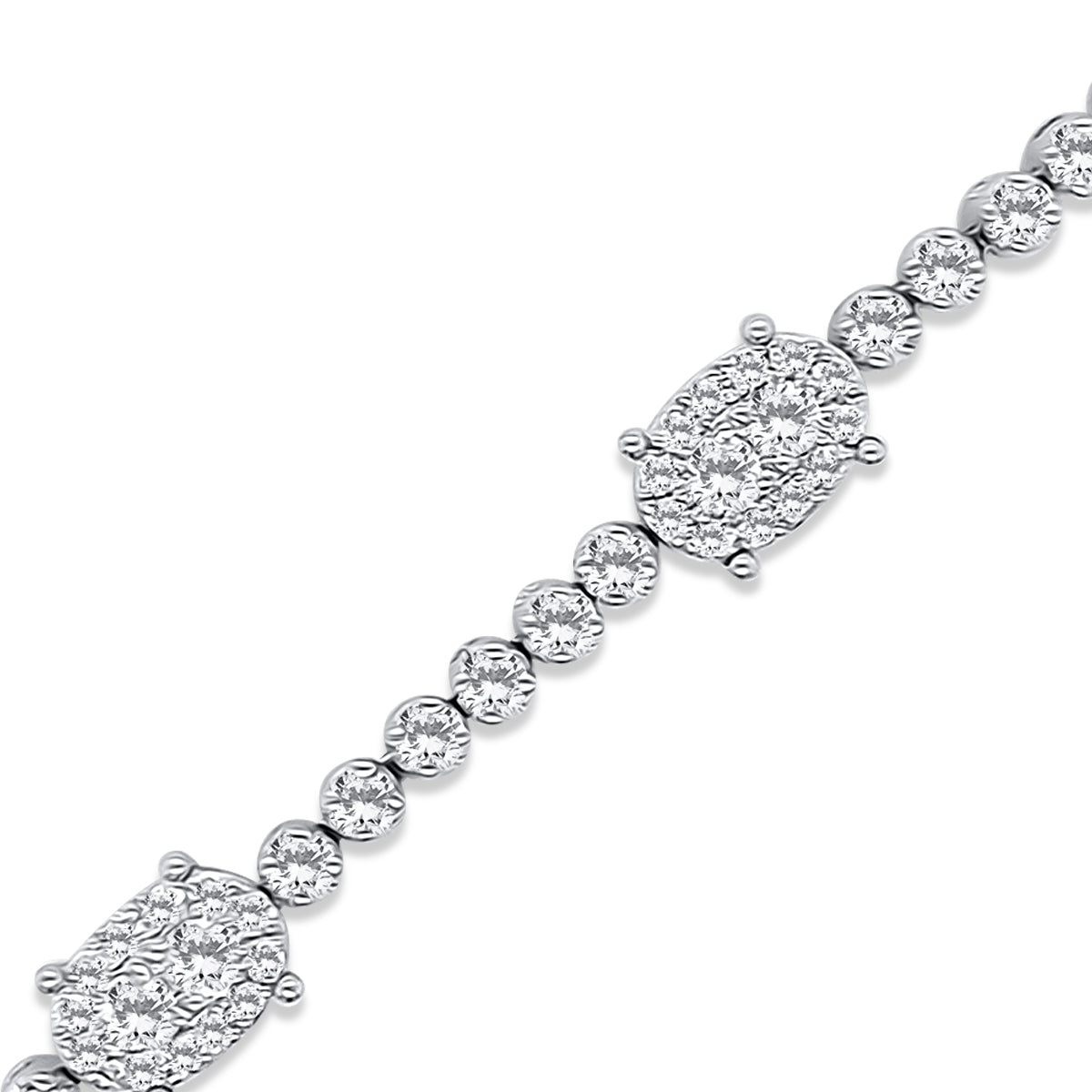 18K White Gold 2.27ct Diamond Tennis Bracelet