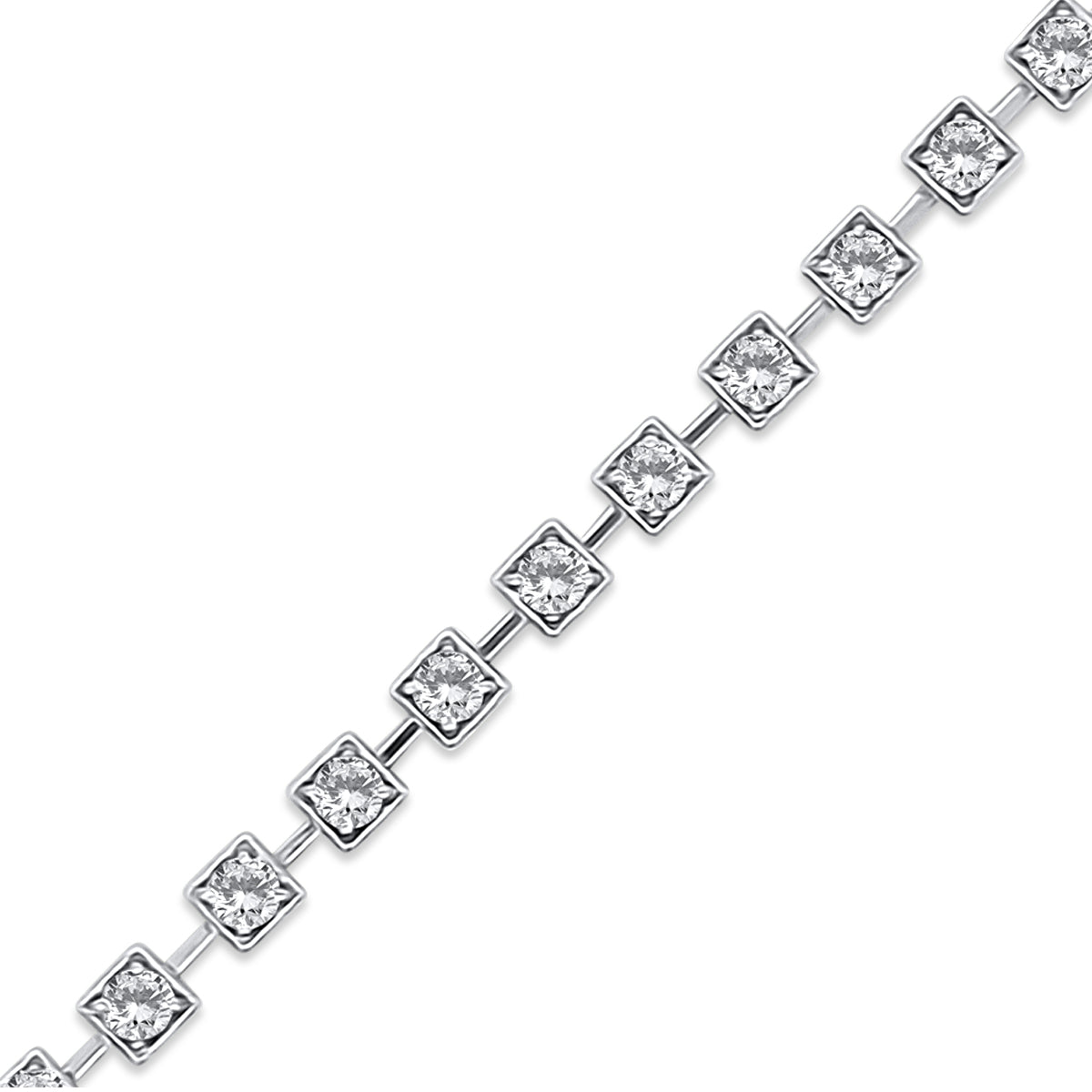 18K White Gold 1.08ct Diamond Tennis Bracelet