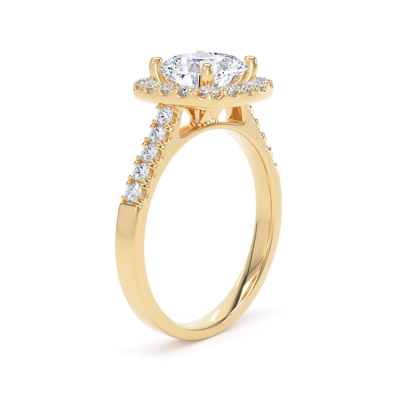Zoya Cushion Cut Engagement Ring in 9ct Yellow Gold