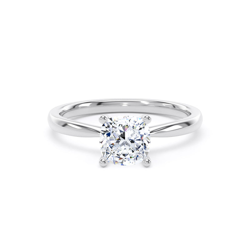 Yara Cushion Cut Engagement Ring in Platinum 950