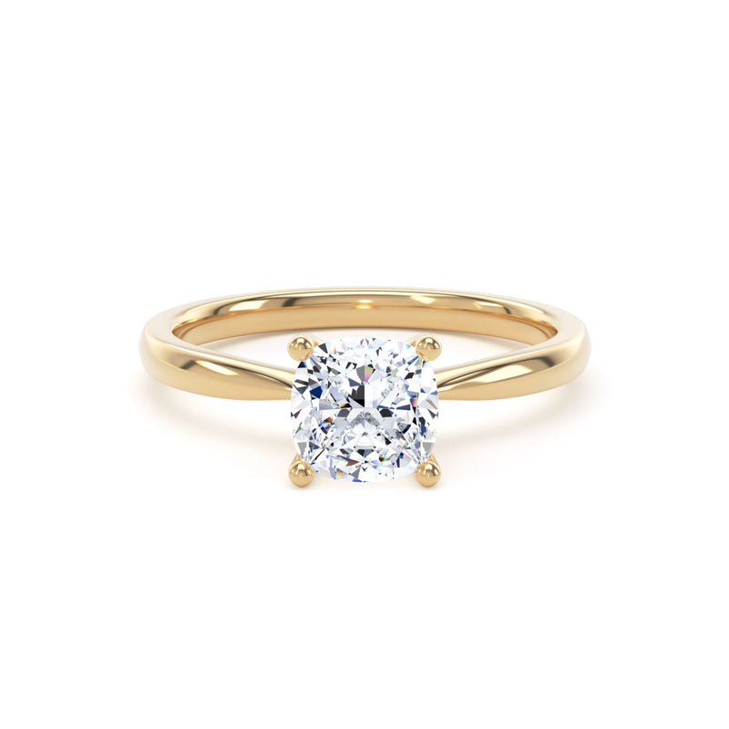 Yara Cushion Cut Engagement Ring in 9ct Yellow Gold