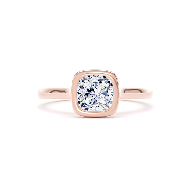 Wynn Cushion Cut Engagement Ring in 9ct Rose Gold