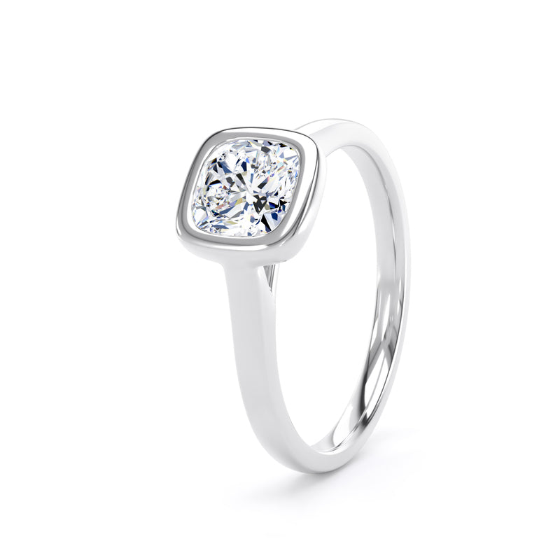 Wynn Cushion Cut Engagement Ring in Platinum 950