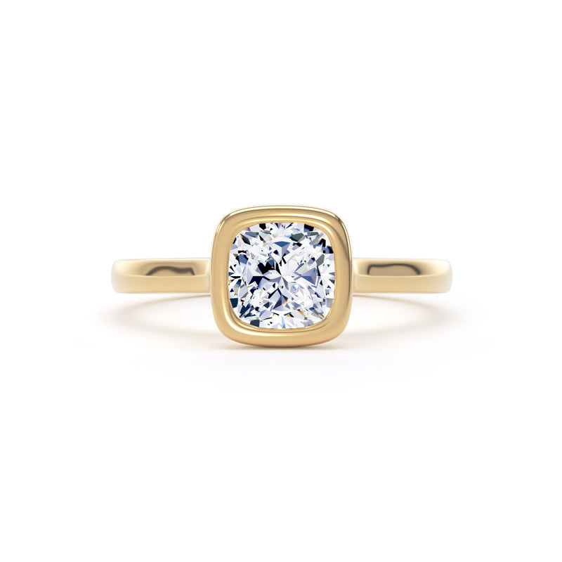 Wynn Cushion Cut Engagement Ring in 18ct Yellow Gold