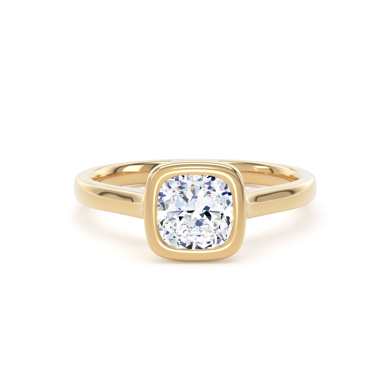 Wynn Cushion Cut Engagement Ring in 9ct Yellow Gold