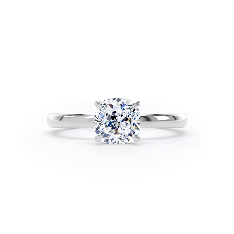 Vale Cushion Cut Engagement Ring in Platinum 950