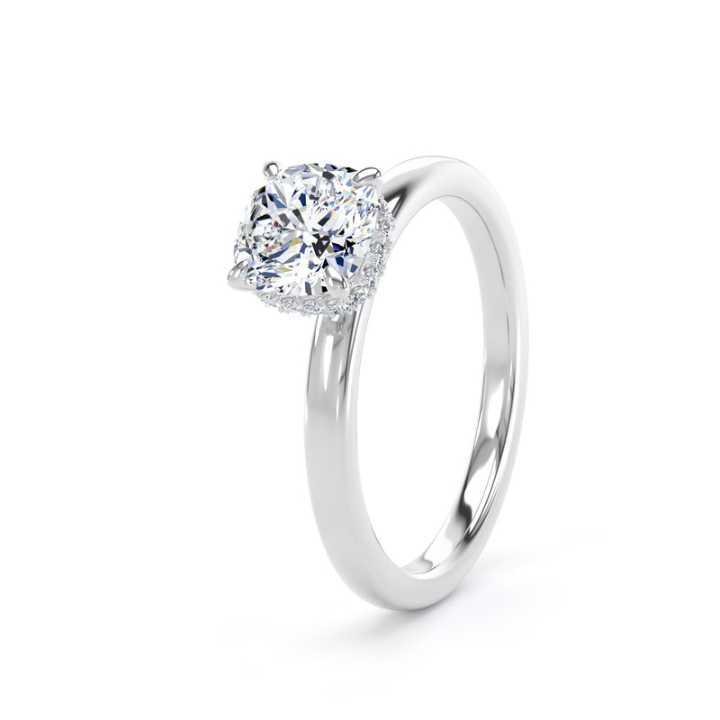 Vale Cushion Cut Engagement Ring in 9ct White Gold
