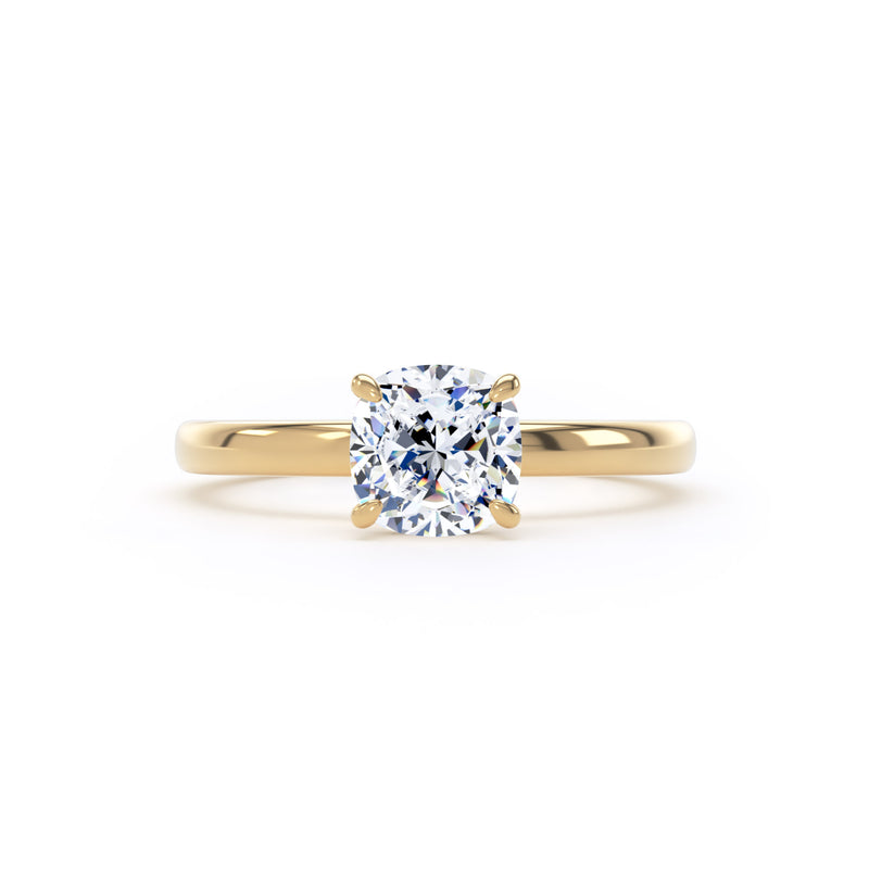 Vale Cushion Cut Engagement Ring in 18ct Yellow Gold