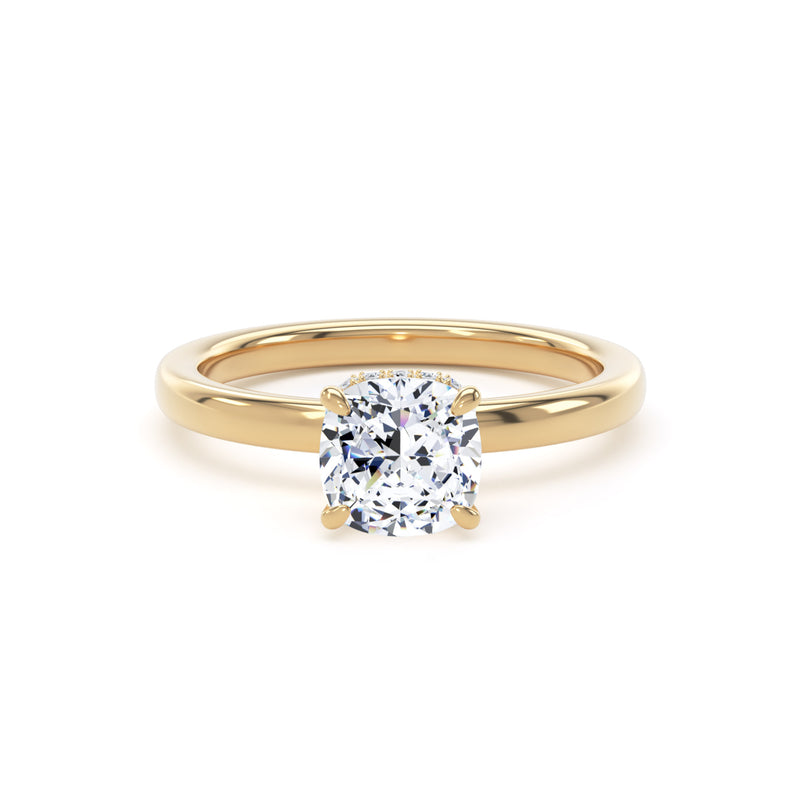 Vale Cushion Cut Engagement Ring in 9ct Yellow Gold