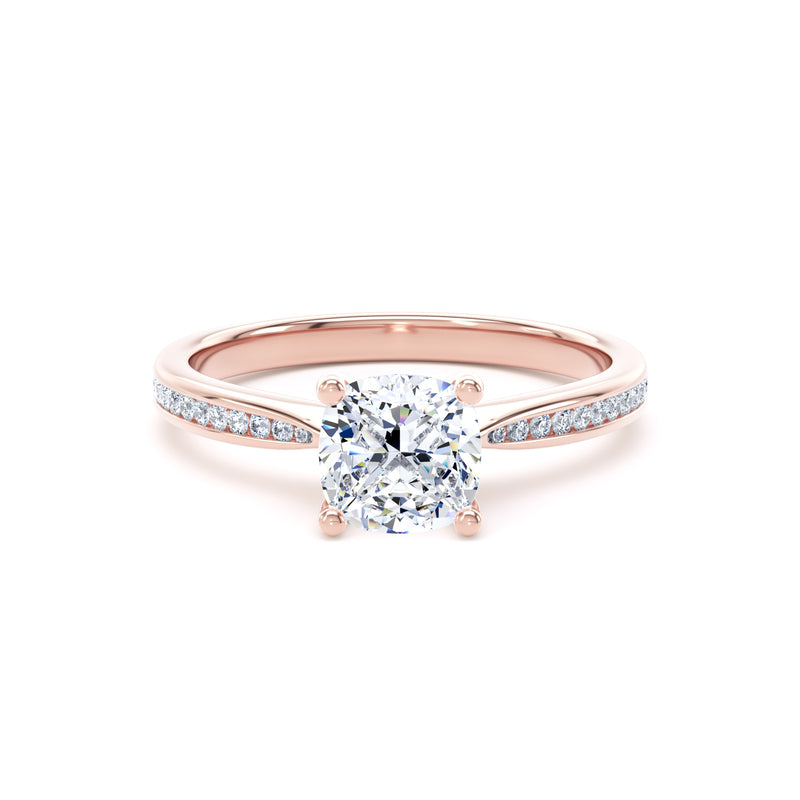 Tessa Cushion Cut Engagement Ring in 18ct Rose Gold