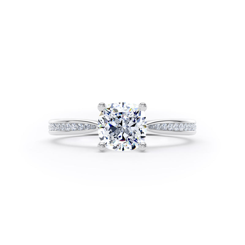 Tessa Cushion Cut Engagement Ring in 9ct White Gold