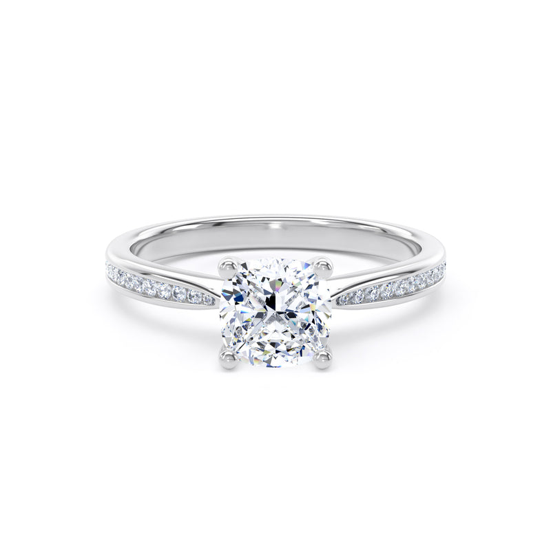 Tessa Cushion Cut Engagement Ring in Platinum 950