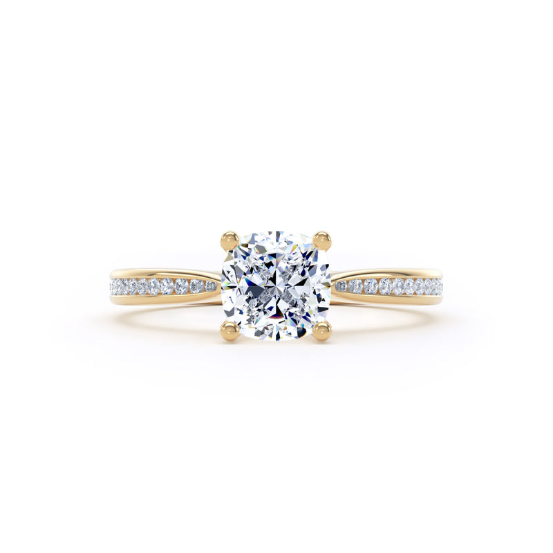 Tessa Cushion Cut Engagement Ring in 18ct Yellow Gold