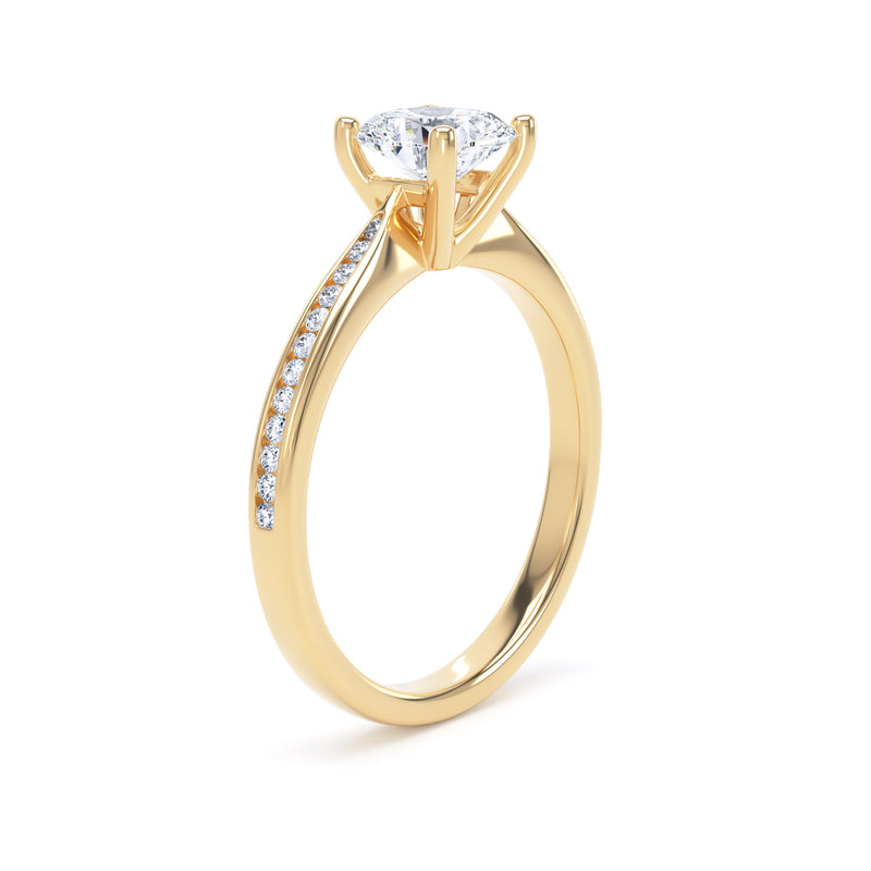 Tessa Cushion Cut Engagement Ring in 18ct Yellow Gold