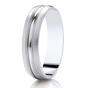 Gents Diamond Cut Wedding Ring