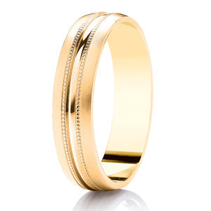 Gents Diamond Cut Wedding Ring