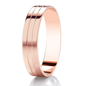 Gents Diamond Cut Wedding Ring