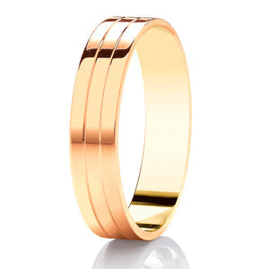Gents Diamond Cut Wedding Ring