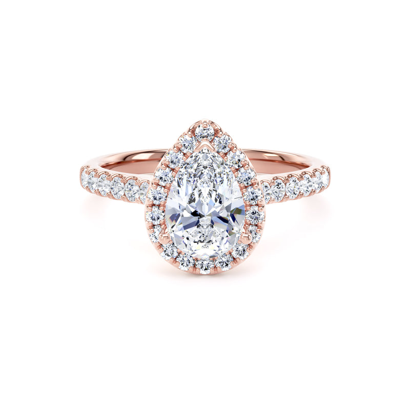 Orla Pear Cut Engagement Ring in 9ct Rose Gold