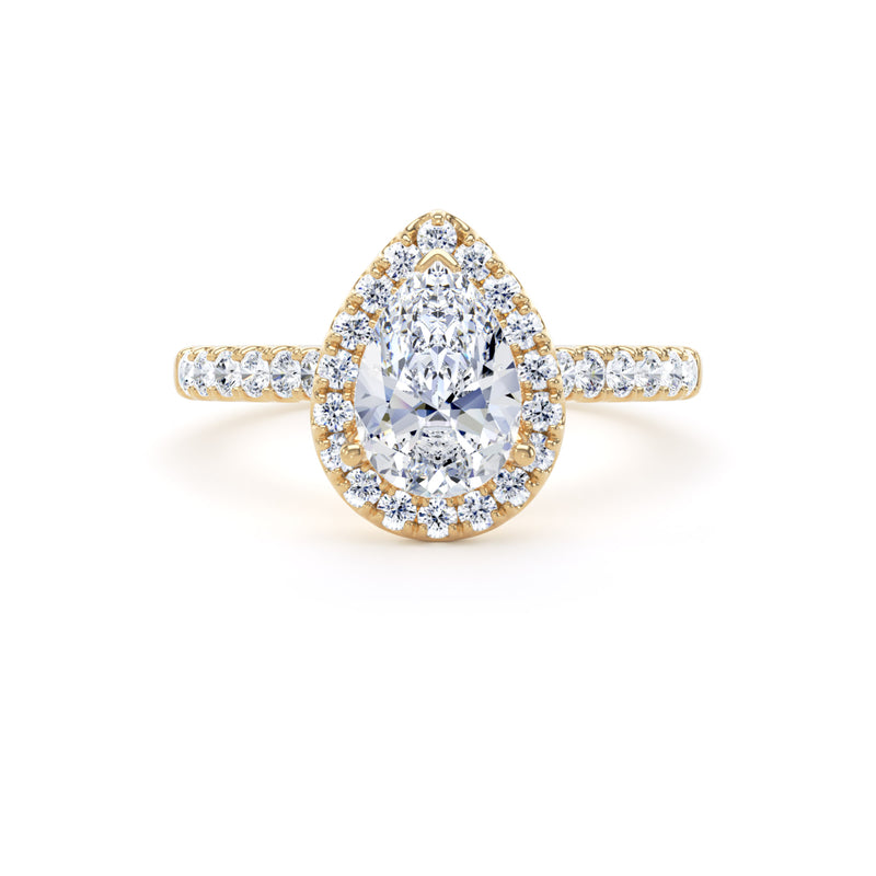 Orla Pear Cut Engagement Ring in 18ct Yellow Gold