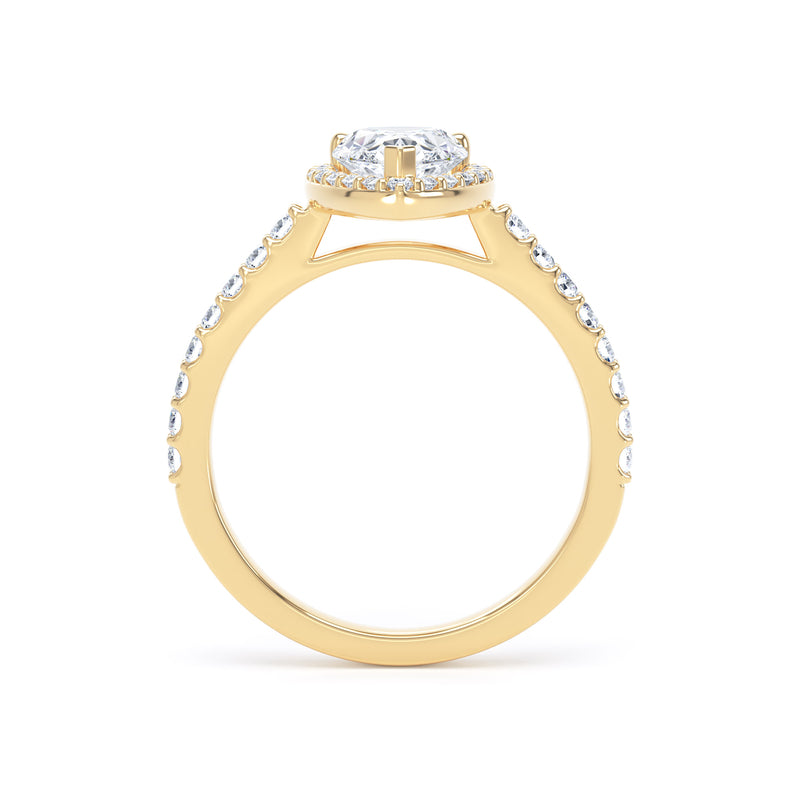 Nyla Pear Cut Engagement Ring in 18ct Yellow Gold
