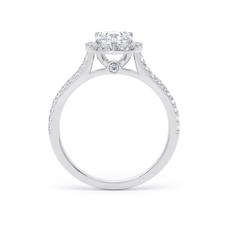 Nell Pear Cut Engagement Ring in 18ct White Gold