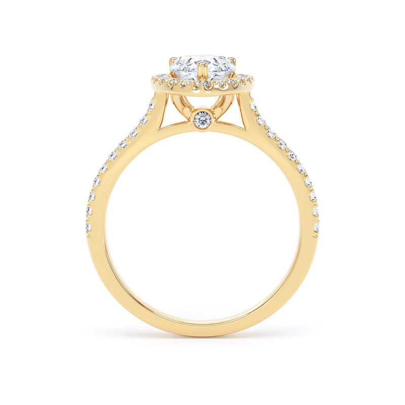Nell Pear Cut Engagement Ring in 9ct Yellow Gold