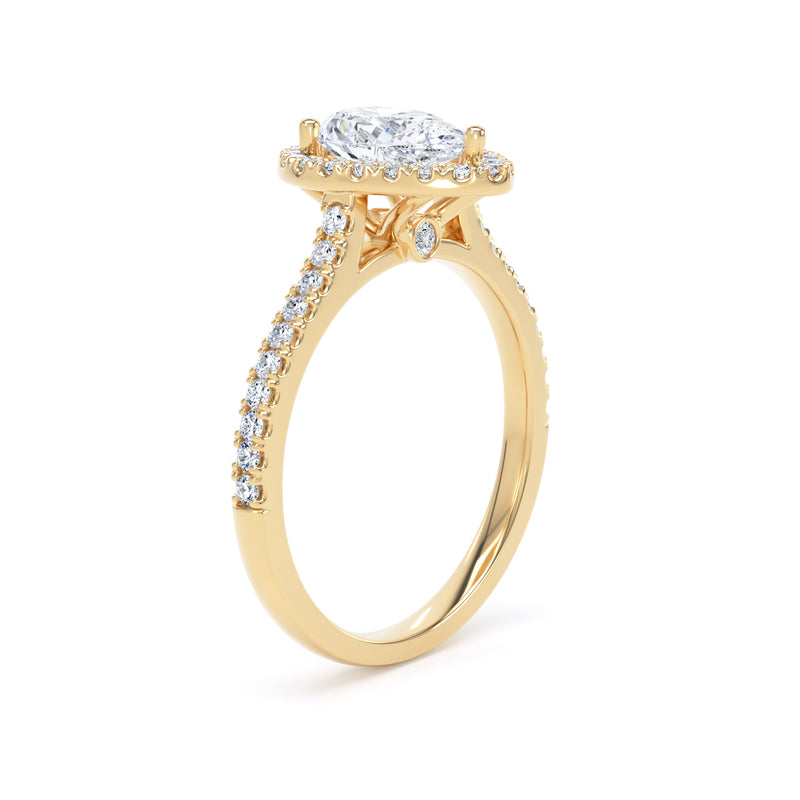 Nell Pear Cut Engagement Ring in 9ct Yellow Gold
