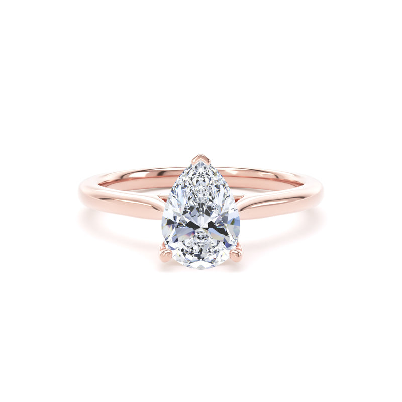 Mara Pear Cut Engagement Ring in 18ct Rose Gold