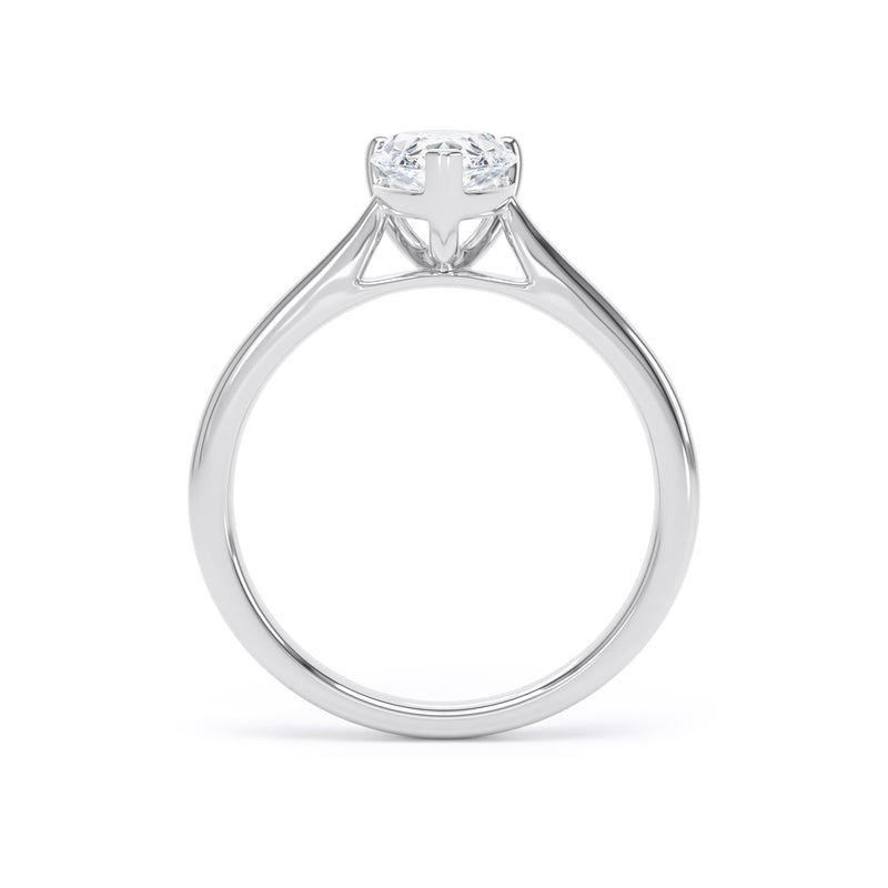 Mara Pear Cut Engagement Ring in 18ct White Gold