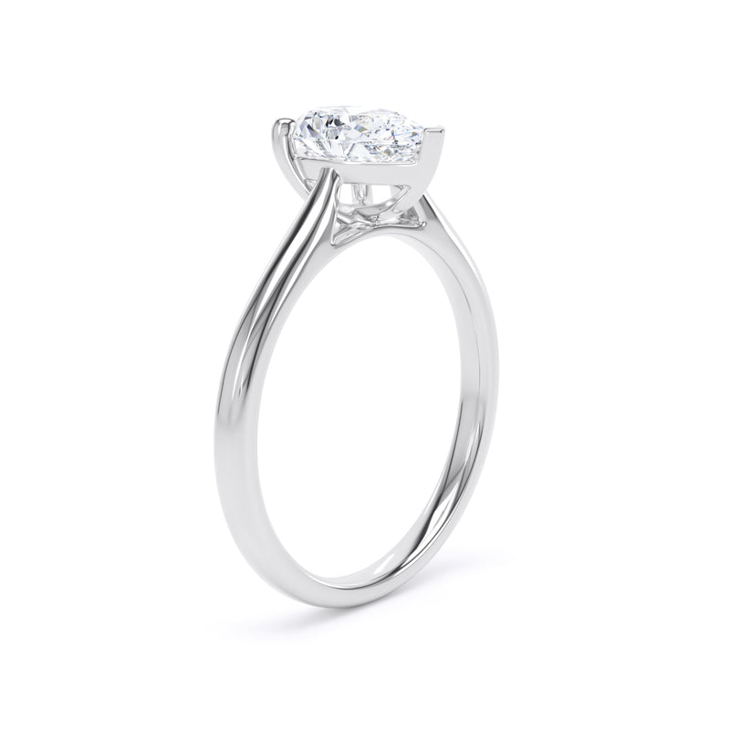 Mara Pear Cut Engagement Ring in 18ct White Gold