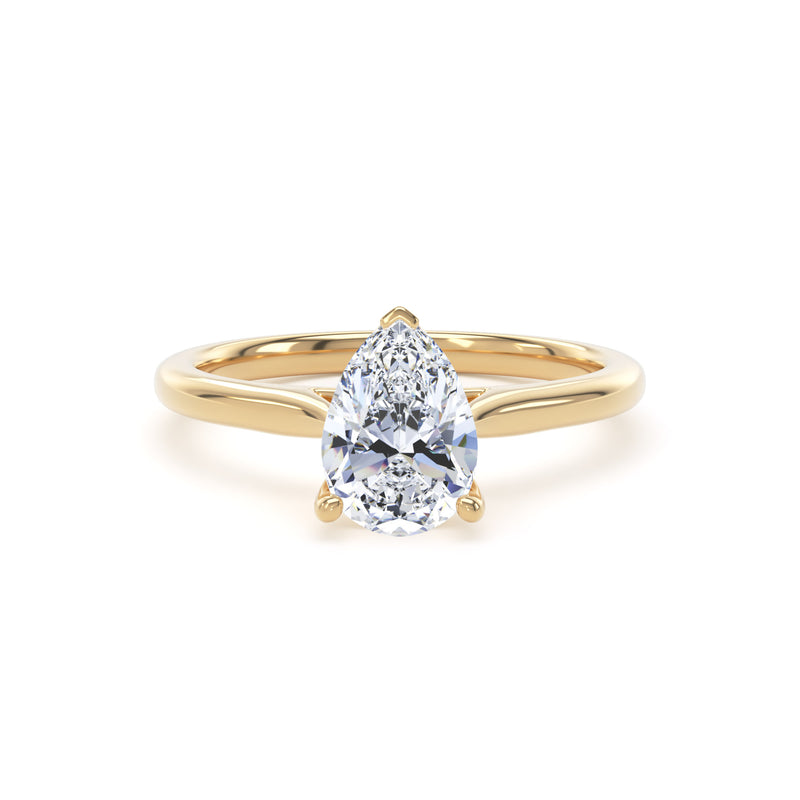 Mara Pear Cut Engagement Ring in 18ct Yellow Gold