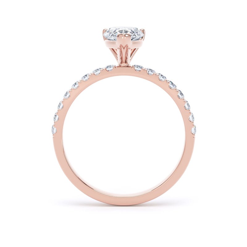 Kaia Pear Cut Engagement Ring in 9ct Rose Gold