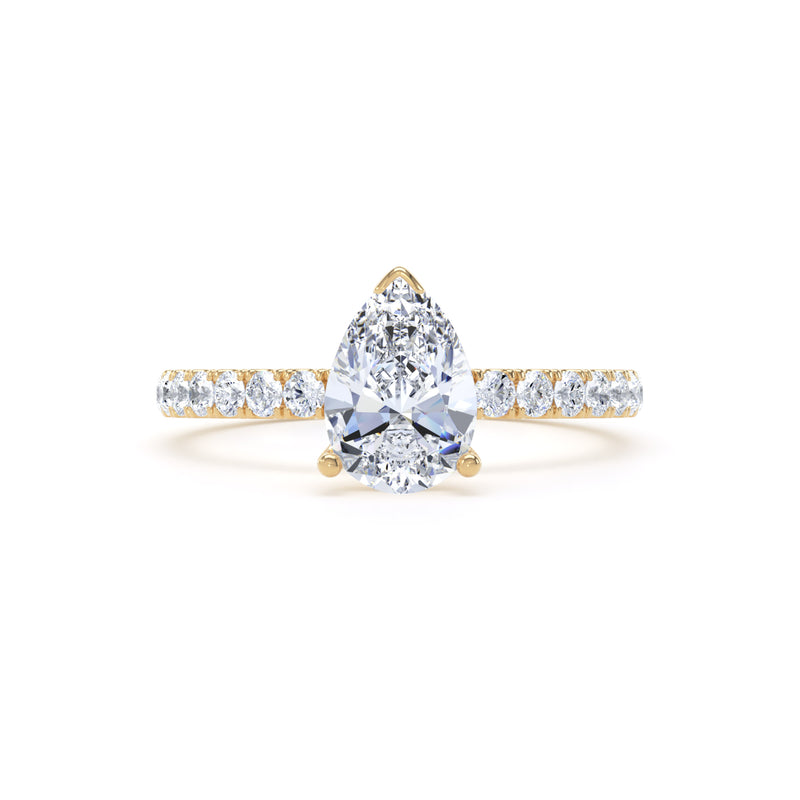 Kaia Pear Cut Engagement Ring in 9ct Yellow Gold