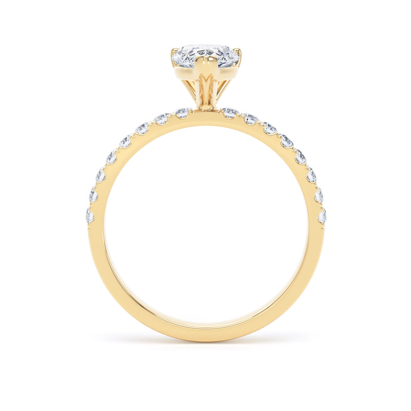 Kaia Pear Cut Engagement Ring in 18ct Yellow Gold
