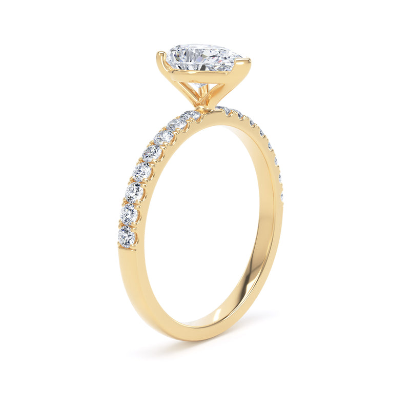 Kaia Pear Cut Engagement Ring in 9ct Yellow Gold