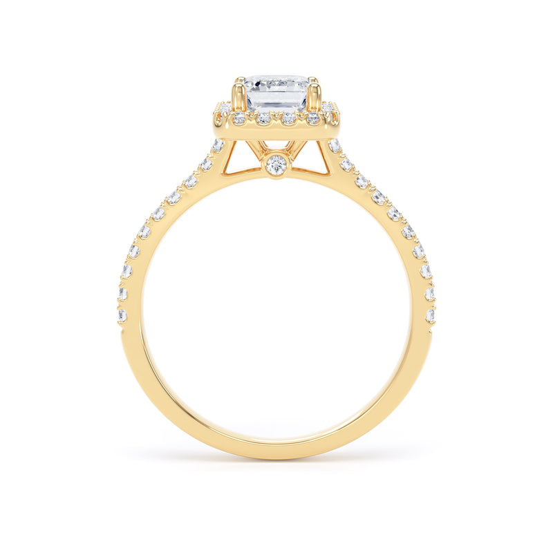 Esme Emerald Cut Engagement Ring in 9ct Yellow Gold